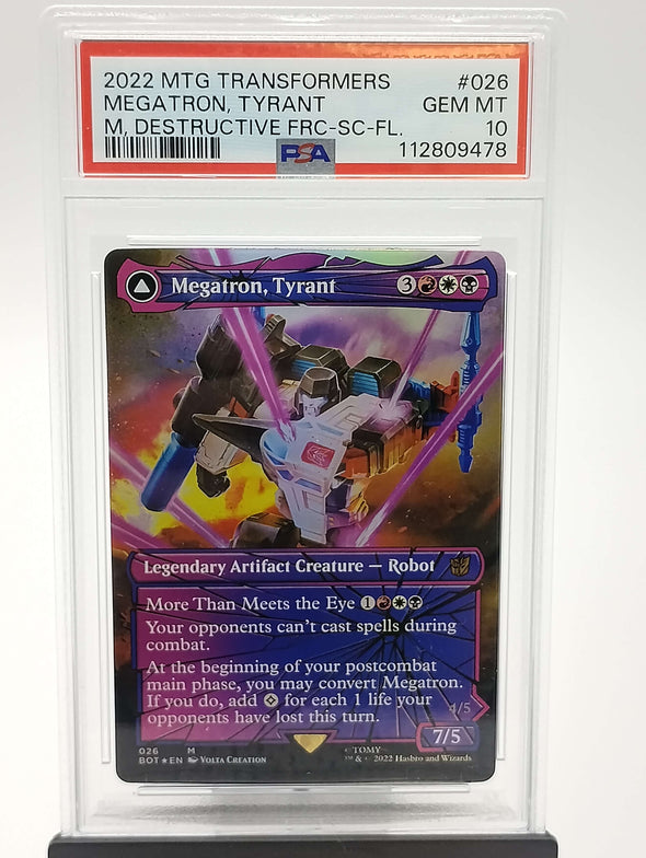 Megatron, Tyrant // Megatron, Destructive Force - Transformers - Shattered Glass Foil - PSA Graded 10 112809478