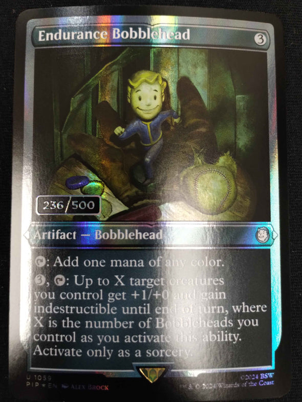 Endurance Bobblehead - Double Rainbow Serialized Foil - Universes Beyond: Fallout 236/500