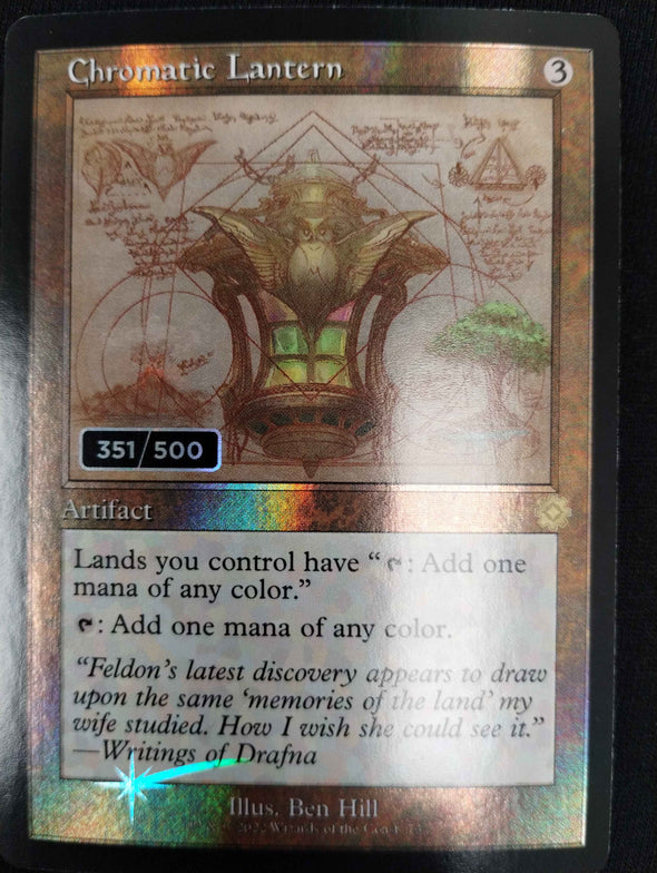 Chromatic Lantern - Double Rainbow Serialized Schematic - Brothers' War Retro Artifacts 351/500