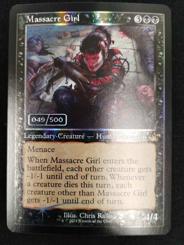 Massacre Girl - Double Rainbow Serialized Foil - Ravnica Remastered 049/500