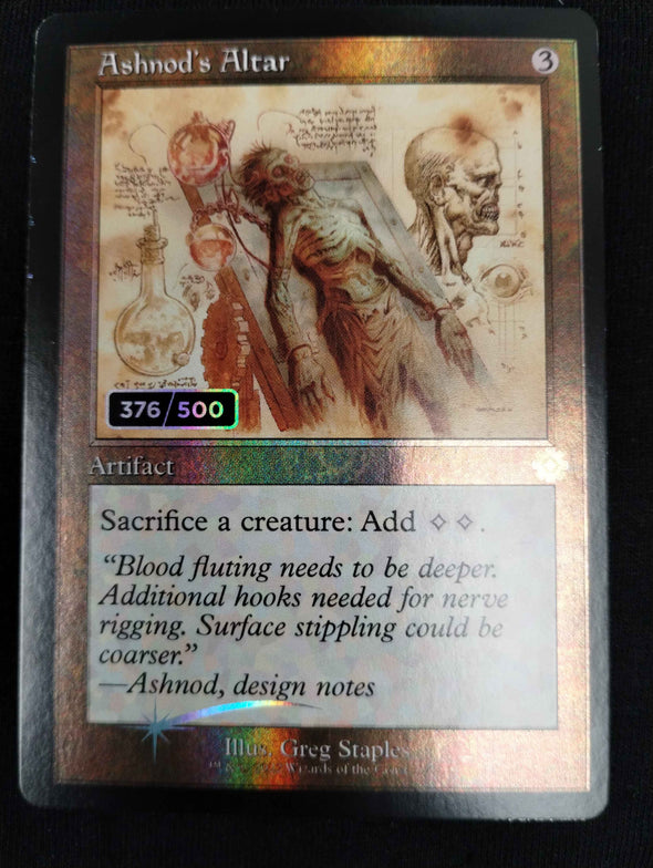 Ashnod's Altar - Double Rainbow Serialized Schematic - Brothers' War Retro Artifacts 376/500 - SP