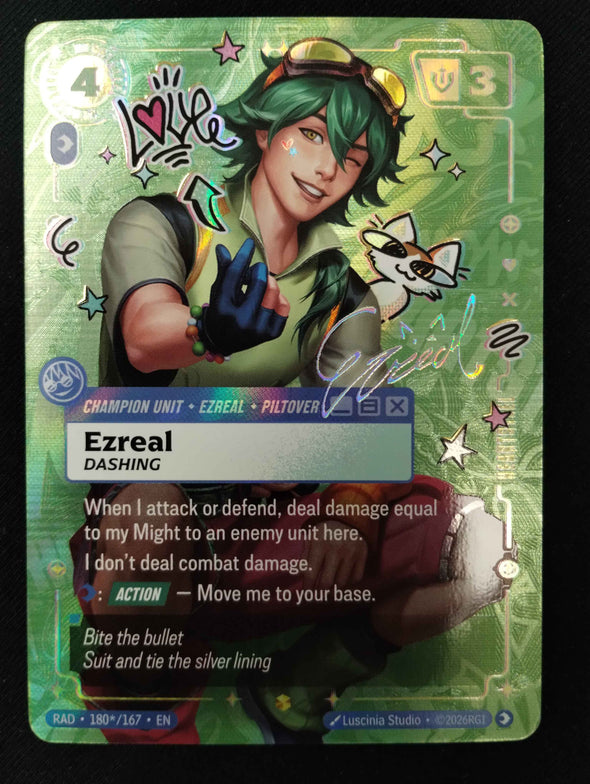 Ezreal, Dashing (Signature) - 180*/167 - Showcase - NM