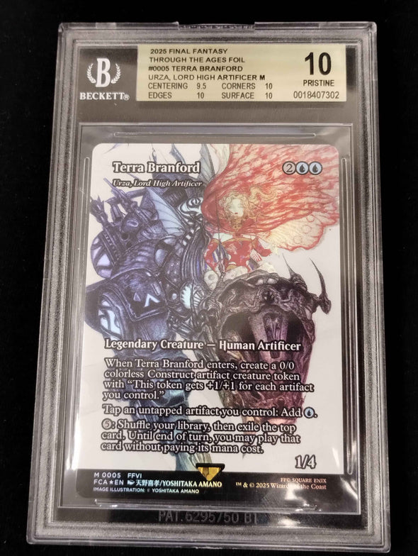 Terra Branford // Urza, Lord High Artificer - Borderless Foil - Final Fantasy: Through The Ages - Beckett (BGS) Graded 10