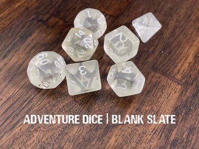 Adventure Dice - 7 Piece Set - Blank Slate