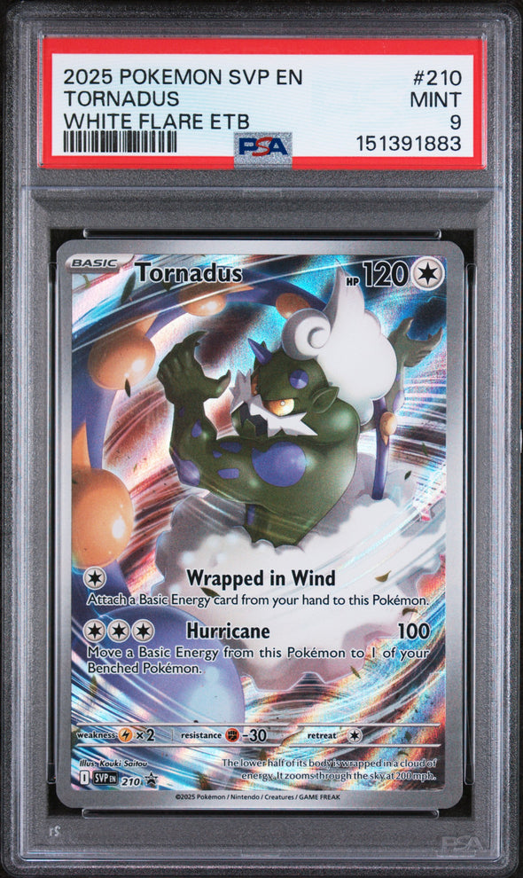 TORNADUS (210) - POKEMON SVP EN-SV BLACK STAR PROMO - WHITE FLARE ETB - MINT 9