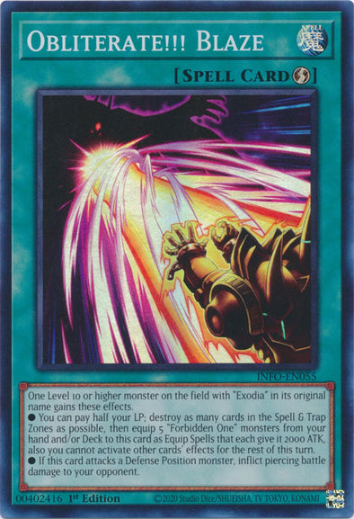 Obliterate!!! Blaze - INFO-EN055 - Super Rare - 1st Edition