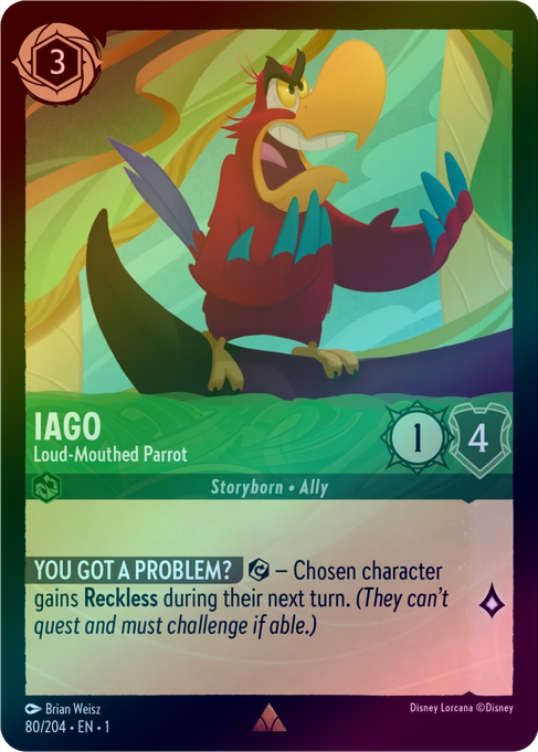 Iago (Loud-Mouthed Parrot) - 80/204 - Rare (Foil) available at 401 Games Canada