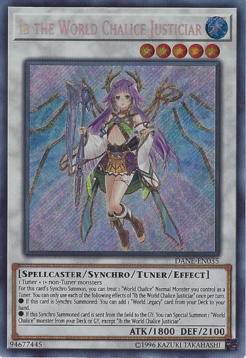 Ib the World Chalice Justiciar - DANE-EN035 - Secret Rare - Unlimited available at 401 Games Canada