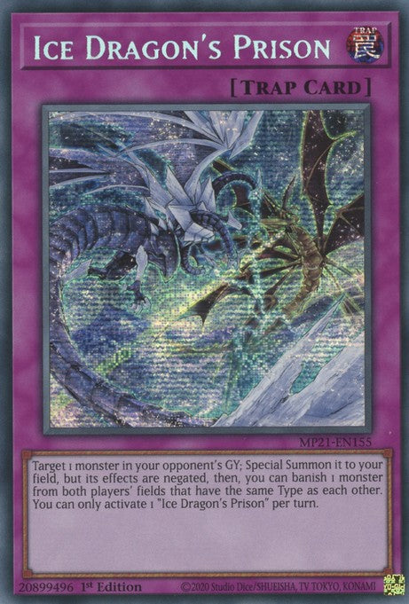 Ice Dragon's Prison - MP21-EN155 - Prismatic Secret Rare - 1st Edition available at 401 Games Canada