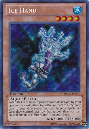 Ice Hand - DRLG-EN047 - Secret Rare - 1st Edition available at 401 Games Canada