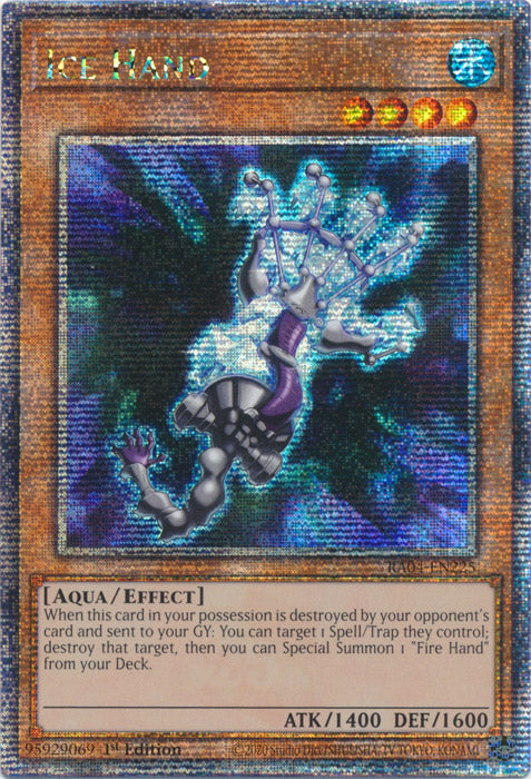 Ice Hand - RA04-EN225 - Quarter Century Secret Rare - 1st Edition