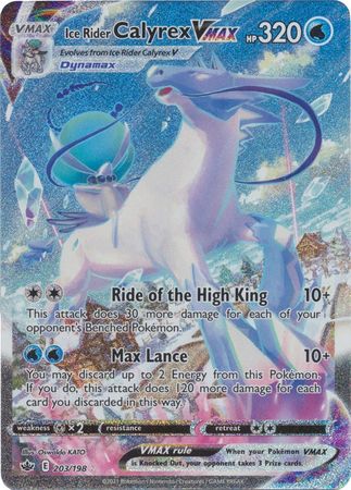 Ice Rider Calyrex VMAX - 203/198 - Alternate Art Secret Rare available at 401 Games Canada