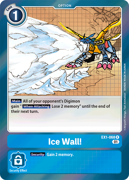 Ice Wall! - EX1-068 - Rare available at 401 Games Canada