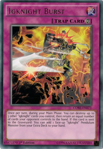 Igknight Burst - CORE-EN073 - Rare - 1st Edition available at 401 Games Canada