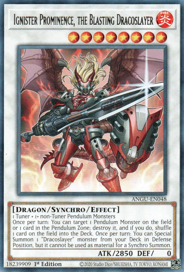 Ignister Prominence, the Blasting Dracoslayer - ANGU-EN048 - Rare - 1st Edition available at 401 Games Canada