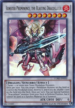 Ignister Prominence, the Blasting Dracoslayer - CORE-EN050 - Ultra Rare - Unlimited available at 401 Games Canada