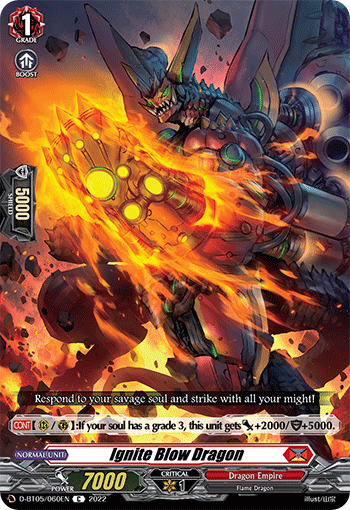 Ignite Blow Dragon - D-BT05/060 - Common available at 401 Games Canada