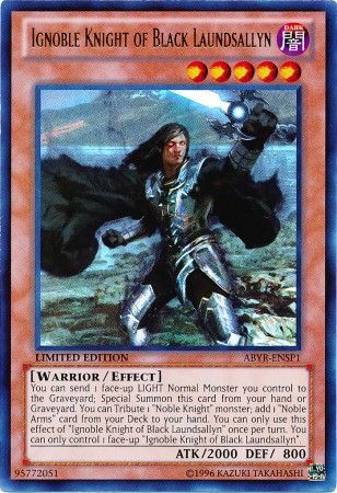 Ignoble Knight of Black Laundsallyn - ABYR-ENSP1 - Ultra Rare - Limited Edition available at 401 Games Canada