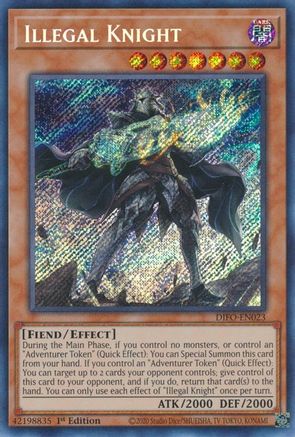 Illegal Knight - DIFO-EN023 - Secret Rare - 1st Edition available at 401 Games Canada