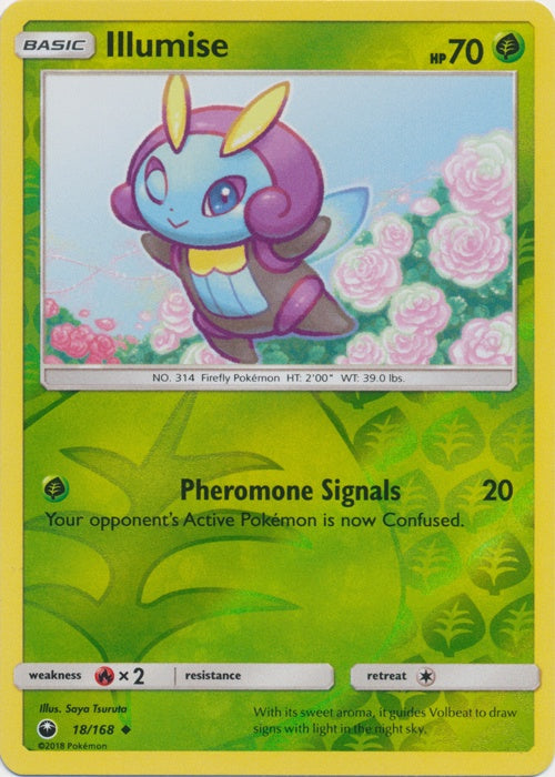 Illumise - 18/168 - Uncommon - Reverse Holo available at 401 Games Canada
