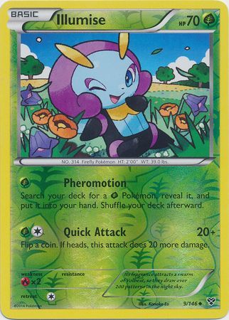 Illumise - 9/146 - Uncommon - Reverse Holo available at 401 Games Canada