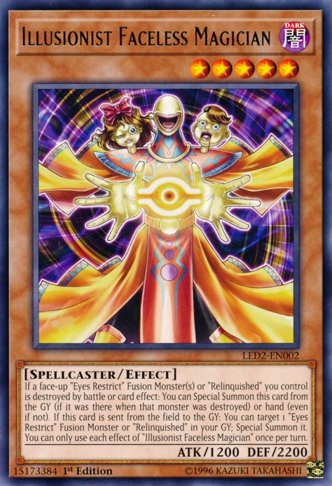 Illusionist Faceless Magician - LED2-EN002 - Rare - 1st Edition available at 401 Games Canada