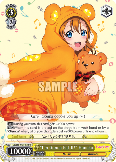 "I'm Gonna Eat It!" Honoka - LL/EN-W01-034 - Uncommon available at 401 Games Canada