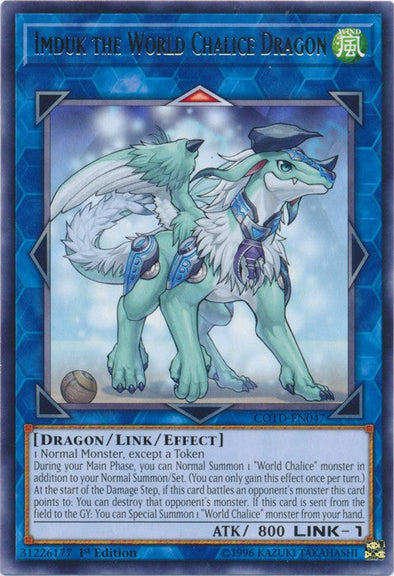 Imduk the World Chalice Dragon - COTD-EN047 - Rare - 1st Edition available at 401 Games Canada