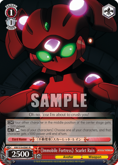 "Immobile Fortress" Scarlet Rain - AW/S18-E061 - Rare available at 401 Games Canada