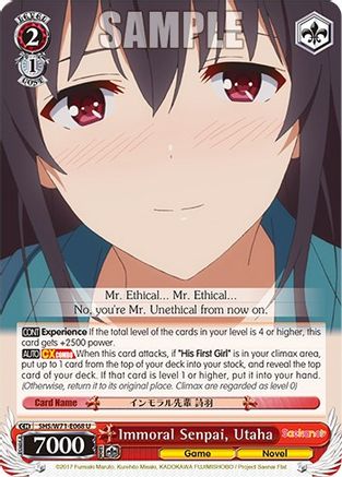 Immoral Senpai, Utaha - SHS/W71-E068 - Uncommon available at 401 Games Canada