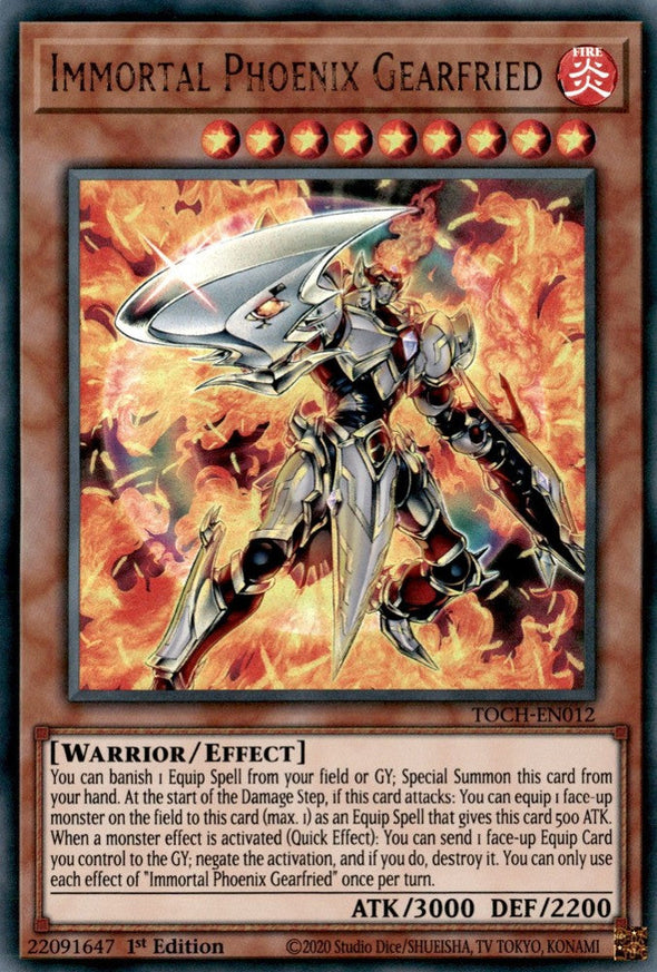 Immortal Phoenix Gearfried - TOCH-EN012 - Ultra Rare - 1st Edition available at 401 Games Canada