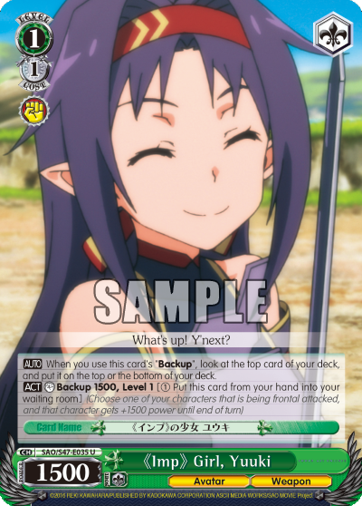 Imp Girl, Yuuki - SAO/S47-E035 - Uncommon available at 401 Games Canada