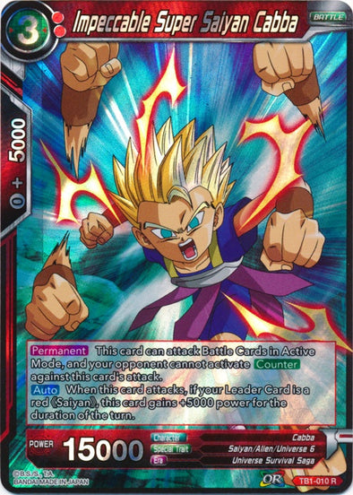 Impeccable Super Saiyan Cabba - TB1-010 - Rare available at 401 Games Canada