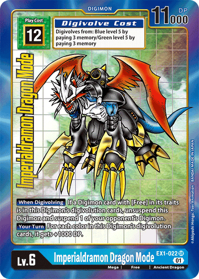 Imperialdramon Dragon Mode (Alternate Art) - EX1-022 - Super Rare available at 401 Games Canada