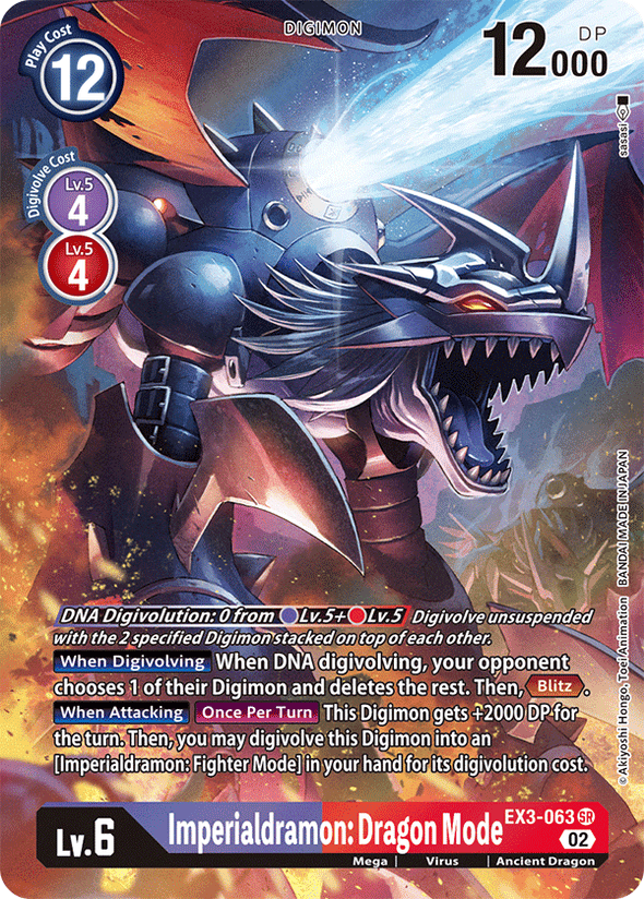 Imperialdramon: Dragon Mode (Alternate Art) - EX3-063 - Super Rare available at 401 Games Canada