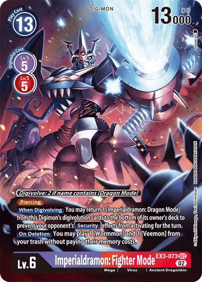 Imperialdramon: Fighter Mode (Alternate Art) - EX3-073 - Secret Rare available at 401 Games Canada