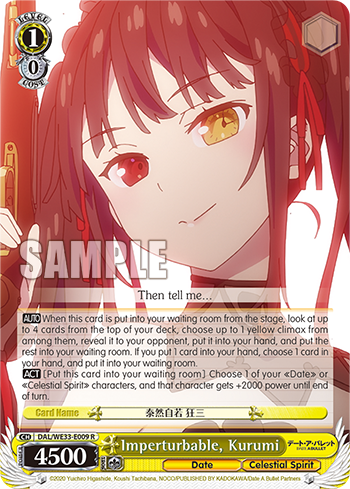 Imperturbable, Kurumi - DAL/WE33-E009 - Rare (Foil) available at 401 Games Canada