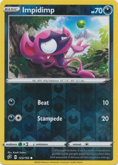 Impidimp - 123/192 - Common - Reverse Holo available at 401 Games Canada