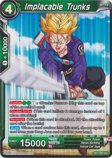 Implacable Trunks - BT1-067 - Uncommon available at 401 Games Canada