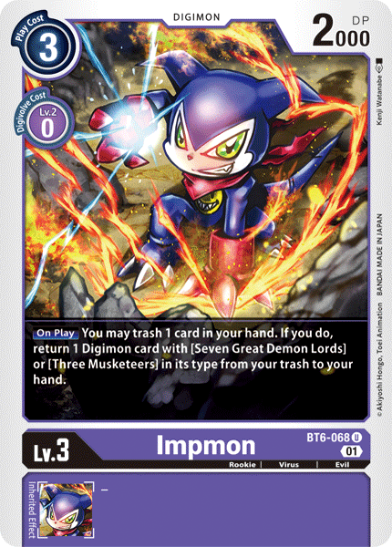 Impmon - BT6-068 - Uncommon available at 401 Games Canada