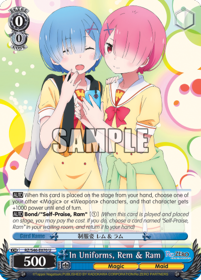 In Uniforms, Rem & Ram - RZ/S46-E070 - Uncommon available at 401 Games Canada