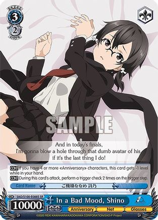 In a Bad Mood, Shino (SR) - SAO/S100-E088S - Super Rare available at 401 Games Canada