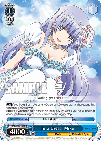 In a Dress, Miku - DAL/W99-E078 - Rare available at 401 Games Canada