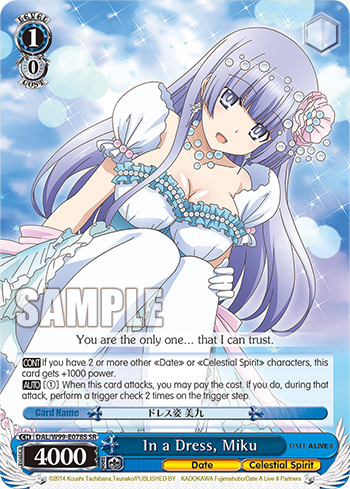 In a Dress, Miku - DAL/W99-E078S - Super Rare available at 401 Games Canada