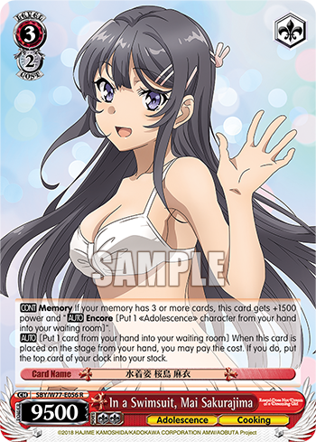 In a Swimsuit, Mai Sakurajima - SBY/W77-E056 - Rare available at 401 Games Canada