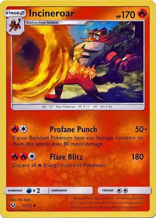 Incineroar - 17/73 - Uncommon available at 401 Games Canada