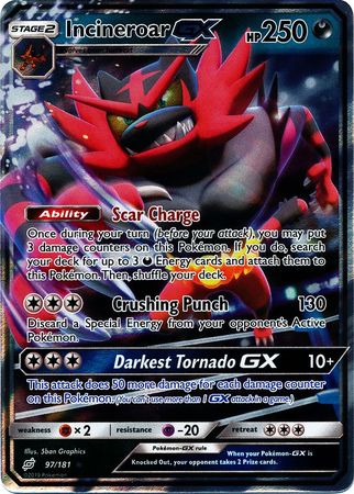 Incineroar GX - 97/181 - Ultra Rare available at 401 Games Canada
