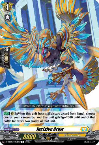 Incisive Crow - D-BT10/083 - Common available at 401 Games Canada