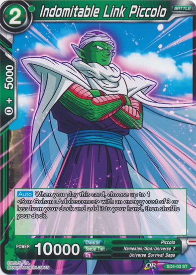 Indomitable Link Piccolo - SD4-03 - Starter Rare available at 401 Games Canada