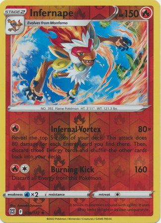 Infernape - 026/172 - Holo Rare - Reverse Holo available at 401 Games Canada